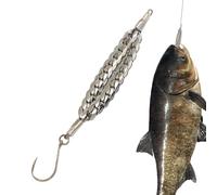 Leurres de pêche en eau salée et appât - Hameçons de pêche type chaîne avec | Leurre de perche pour homme, papa lors de la pêche au lac, mer, bateau, étang, rive et nuit