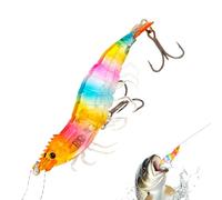 Leurres De Pêche en Eau Salée - Jig De Pêche | Leurre Crevette Souple, Appât Phosphorescent pour Pêchse De Nuit, Pêchse en Haute Mer, Lancer Exn Eau Douce Et Sorties Professionnelles
