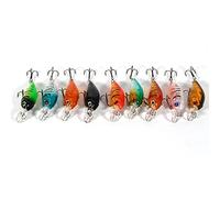 Leurres de pêche en Plastique Crochet Bass Small Fat Crankbait Tackle 9pcs/Bag 4.5cm/4g