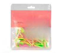 Leurres de pêche en plastique souple de 35 mm avec écailles réfléchissantes et attractif | Design en T pour eau douce, eau salée, bar, truite, perche | Lot de couleurs mélangées (C)
