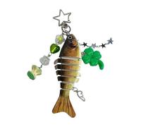 Leurres de pêche en résine durable porte-clés réaliste design poisson accessoires légers cadeau poisson leurres de détail pour les pêcheurs, フリーサイズ