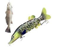 Leurres de pêche - Ensemble d'appâts articulés à couler lentement pour bar, hameçons de natation multi-segments, leurre d'attraction de pêche réaliste, appât dur artificiel pour lac, rivière