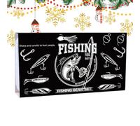 Leurres de pêche | Kit d'appâts de pêche artificiels de Noël, pour eau douce, eau salée, lac, bateau, lac, kayak, rive, équipement truite, perche, carpe, saumon, poisson-chat, pêcheur