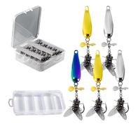 Leurres De Pêche Leurres Spinner,Équipement de Pêche en Mer - avec Hooks Résistants pour Rivière Lac et Eau Profonde Casting Pitching Jigging Flipping