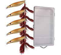 Leurres De Pêche Nageants,5 Pièces De Spinners Métalliques en Forme De S avec Paillettes - Leurre Bass - pour Hommes Et Pères Débutants Et Professionnels Rivière Eau Salée Et Eau