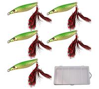 Leurres De Pêche Nageants,5 Pièces De Spinners Métalliques en Forme S avec Paillettes - Leurre Bass - pour Hommes Et Pères Débutants Et Professionnels Rivière Eau Salée Et Eau