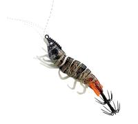 Leurres De Pêche pour Calmar en Eau Salée,Équipement De Pêche Luminescent | Leurres en Forme De Crevette pour Hameçon À Calmar - pour La en Extérieur Eau Salée Douce Lac Étang Vacances Famil