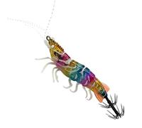 Leurres De Pêche pour Calmar en Eau Salée - Équipement De Pêche Qui Brille dans Le Noir | Leurres en Forme De Crevette pour Hameçon À Calmar,pour Extérieur Eau Salée Douce Rivières Lacs Étangs Vac