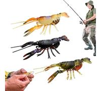 Leurres de pêche pour eau douce | Leurres de pêche coulants naturels pour perches, jeux d'appâts souples et flexibles en 3 parties pour les amateurs de pêche et les nouveaux débutants