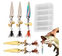 Leurres De Pêche pour Le Bar | Appât de Pêche Rotatif | Leurres Longue Portée pour Lancer Traîne Truite Poisson Chat Eau Douce Eau Salée