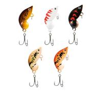 Leurres de Pêche pour Le Bar | Appâts pour Eau Douce | Ensemble de Leurres Souples 5 Pièces Attirant Sandre Perche Truite Poisson-Chat pour Rivières et Lacs d'eau Douce