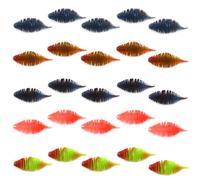 Leurres de pêche souples en silicone : 25 pièces Worms Bionic Soft Plastic Baits pour Bass Drop Shot Finess Wacky Rig