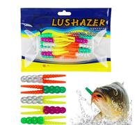 Leurres de Pêche Souples | Leurres de Pêche en Eau Douce - Appâts T-Tail Grub Lot de 20 pour Eau Douce Et Salée, Outils D'Attraction pour Poissons
