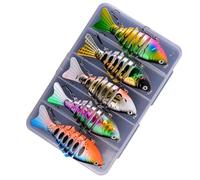 Leurres De Pêche Swimbait | Leurres Articulés Pour La Pêche,Leurres Multi-Articulés 10cm Pour Eau Douce Rivières Lacs Truite Silure Et Black-Bass