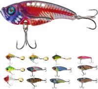 Leurres De Pêche, Swimbait Réaliste De 15G, Leurres De Pêche Rooster Tail, Appâts À Lame D'Eau Douce Et D'Eau Salée Pour Le Bar, La Perche De Mer, La Truite, Rouge Bleu