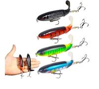 Leurres de pêche Topwater Bass Leurres Whopper Plopper Appâts avec queue rotative flottante en eau salée et en eau douce