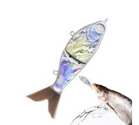 Leurres de pêche Vierges, appâts Non Peints,2 Segments coulant hochet Glide Swimbait Queue Souple - Leurre de pêche Artificiel, Accessoire de pour Eau Douce et Eau salée,Accessoire de, Leu