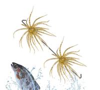 Leurres Dé pour la Pêche au Bar | 2 Pièces Oursin De Mer Coloré Et Réaliste Souple Coulée Lente | Appâts Flous pour Pêche du Black-Bass,Eau Salée Douce Lacs Rivières Fleuves Réservoirs Berges