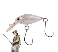 Leurres de type Crank pour appâts artificiels durs avec hameçons inclus | Crankbait Minnow, Swimbait flottant pour perche soleil, truite, sandre, brochet, soleil, saumon et muskie en eau douce