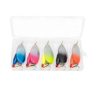 Leurres d'eau douce | Avec 5 pièces de tournage en métal scintillant et accessoires - Leurres flottants rotatifs - Pour rivière ruisseau d'eau salée Truite de perche d'eau douce
