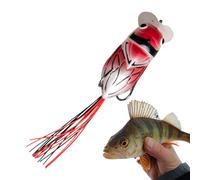 Leurres d'eau salée, leurres de cigale, Attraction d'eau douce vive de 65 mm pour des basses agressives avec deux crochets, petits modèles de queue douce d'eau douce appâts attirés par l'eau