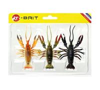 Leurres Écrevisse pour La Pêche du Bar - Ensemble 3 Pièces Leurre Souple Réaliste Crevette Écrevisse, Appâts De Natation | Accessoire Pêche Eau Douce Aventure Extérieur Cadeau Père