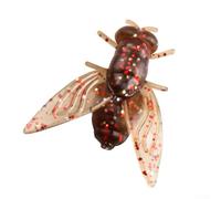 Leurres mouches souples axés sur le flux avec construction en PVC et mouvement de queue qui simule le mouvement des insectes vivants (grand n°04 10 pcspack)