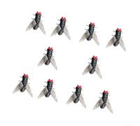 Leurres mouches souples axés sur le flux avec construction en PVC et mouvement de queue qui simule le mouvement des insectes vivants (grand n°01 10 pcspack)