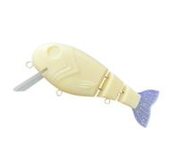 Leurres non peints | 12,4 cm Leurre brut non peint - Swimbaits à corps en 3 sections pour le Black Bass - Pour débutants, lac, étang, ruisseau, côtière en plein air