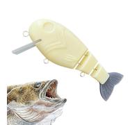 Leurres Non Peints - Jig Flottant Non Peint De 12.4 Cm,Leurre de Pêche à Faire Soi-Même avec Corps 3 Sections - pour Lacs étangs ruisseaux Zones côtières extérieur débutants