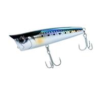 Leurres Pêche en Eau Salée de Surface, Leurre Flottant de Pêche au Surf, Appâts Coulants Hameçons Triples,avec Yeux 3D pour Bar, Truite, Doré, Sébaste