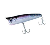 Leurres Pêche en Eau Salée de Surface, Leurre Flottant de Pêche au Surf, Appâts Coulants Hameçons Triples,avec Yeux 3D pour Bar, Truite, Doré, Sébaste