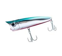Leurres Pêche en Eau Salée de Surface, Leurre Flottant de Pêche au Surf, Appâts Coulants Hameçons Triples,avec Yeux 3D pour Bar, Truite, Doré, Sébaste