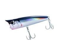 Leurres Pêche en Eau Salée de Surface, Leurre Flottant de Pêche au Surf, Appâts Coulants Hameçons Triples,avec Yeux 3D pour Bar, Truite, Doré, Sébaste