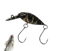 Leurres pour Brochet Leurres Crank pour la Pêche du Bar avec Hameçons | Leurre Souple Flottant Réaliste pour Eau Douce Mer Lac Pêche en Bateau ou du Bord