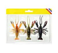 Leurres pour Perche - Kit de leurres artificiels réalistes de rivière | Lot de 3 appâts souples souples pour pêche à la traîne, au Lance et avec canne