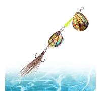 Leurres rotatifs pour Black Bass - Leurres rotatifs pour lancements à longue distance - Crochet inclus pour saumon, perche américaine, mouchette, bleu