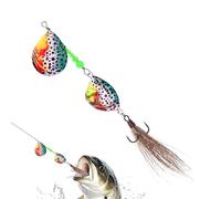 Leurres rotatifs pour Black Bass - Leurres rotatifs pour lancements à longue distance - Crochet inclus pour saumon, perche américaine, mouchette, bleu