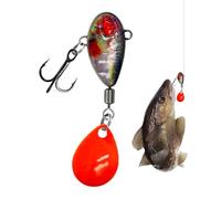 Leurres Spinner pour La Pêche du Black Bass - Jigs pour Pêche en Eau Salée avec Hameçon | Matériel De pour Black Bass en Eau Douce Kayak Mer Couleur Noir Survie Lac Bateau Camping Rivage Rivière