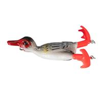 Leurres Top Water Duck, Soft Body Canard Lure Réaliste Corps de Canard | Double hélice flottant canard natation leurres pour hommes pêcheurs en plein air Stillwater Salt wat