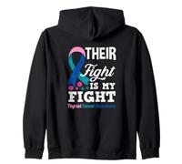 Leurs Combats sont ma Lutte Contre Le Cancer de la thyroïde Sweat à Capuche