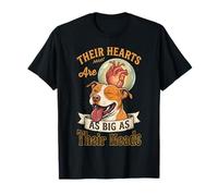 Leurs cœurs sont Aussi Grands Que Leurs têtes - propriétaire de Chien Pitbull T-Shirt