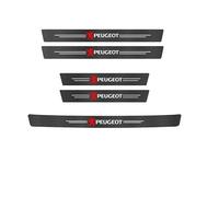 LEVABE Auto Protecteur de Seuil de Porte pour Peugeot 5008 2023 2022 2021 2020 2019, Fibre Carbone Seuil de Bandes Bande de Protection de Pare-Chocs Arrière Voiture Accessoires