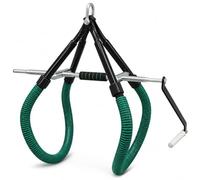 Levage de hanche réglable avec support triangulaire Capacité 1000 kg | Tubes en acier recouverts de caoutchouc et espacement entre les crochets de 0 à 100 cm pour faciliter le vêlage