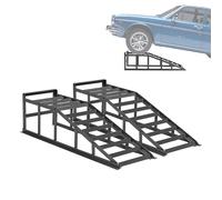 Levage hydraulique Bleu 2000 kg pour Entretien de Voiture et vidanges d'huile, Angle d'entrée Plat 23°, Hauteur réglable 27,5 cm, Rampe Professionnelle de réparation Automobile (Grey02)