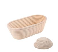 levain, Bol de cuisson en rotin fait main osier et, panier fermentation pâte for pain(Oval 17X12X6)