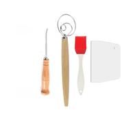 levain, Bol de cuisson en rotin fait main osier et, panier fermentation pâte for pain(Tools 4pcs)