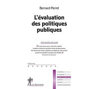 L'évaluation des politiques publiques Bernard Perret (Auteur)