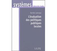 L'évaluation Des Politiques Publiques Locales