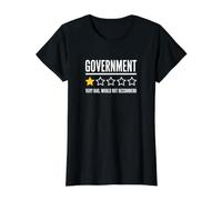 L'évaluation d'une étoile du Gouvernement ne recommanderait Pas Le Plaisir Sarcastique T-Shirt Graphique avec Valeur, Femme, Noir, S